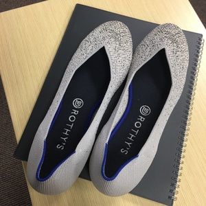 Rothys retired pearl metallic size 10